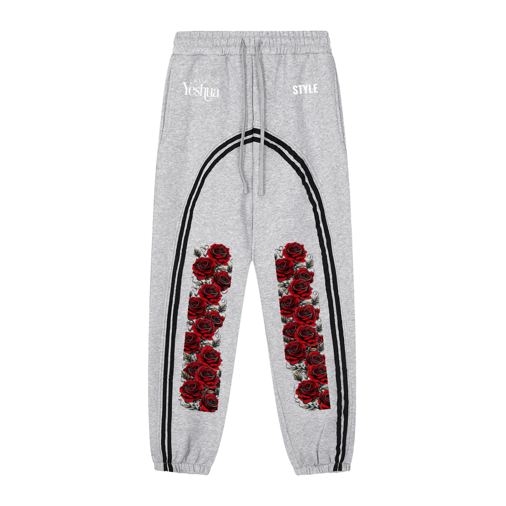 Sun Fade Contrast Tape Fleece Jogged Sweatpants