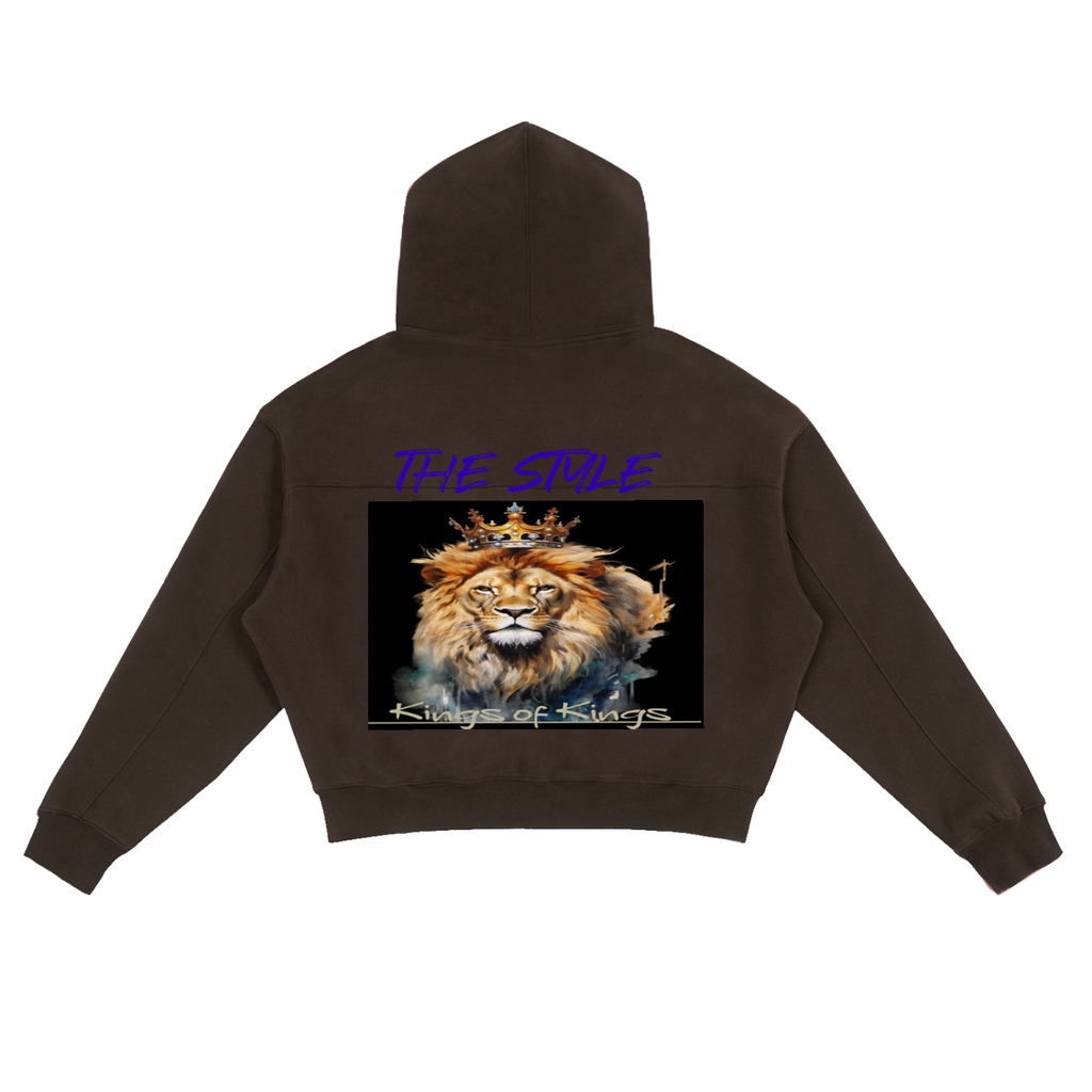 Fleece Zip-Up Boxy Hoodie