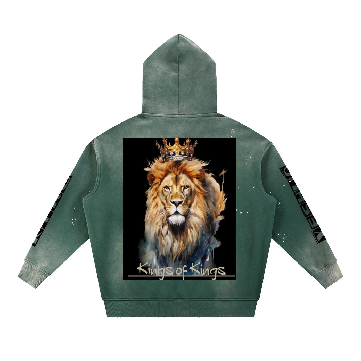 Vintage Washed Frayed Fleece Hoodie
