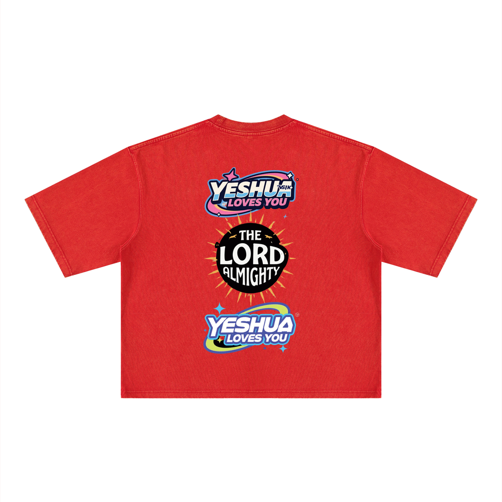 YESHUA: BOY/GIRL Heavyweight Mineral Wash Boxy T-Shirt