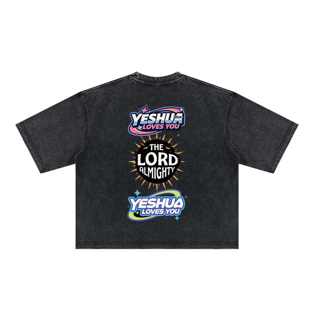 YESHUA: BOY/GIRL Heavyweight Mineral Wash Boxy T-Shirt