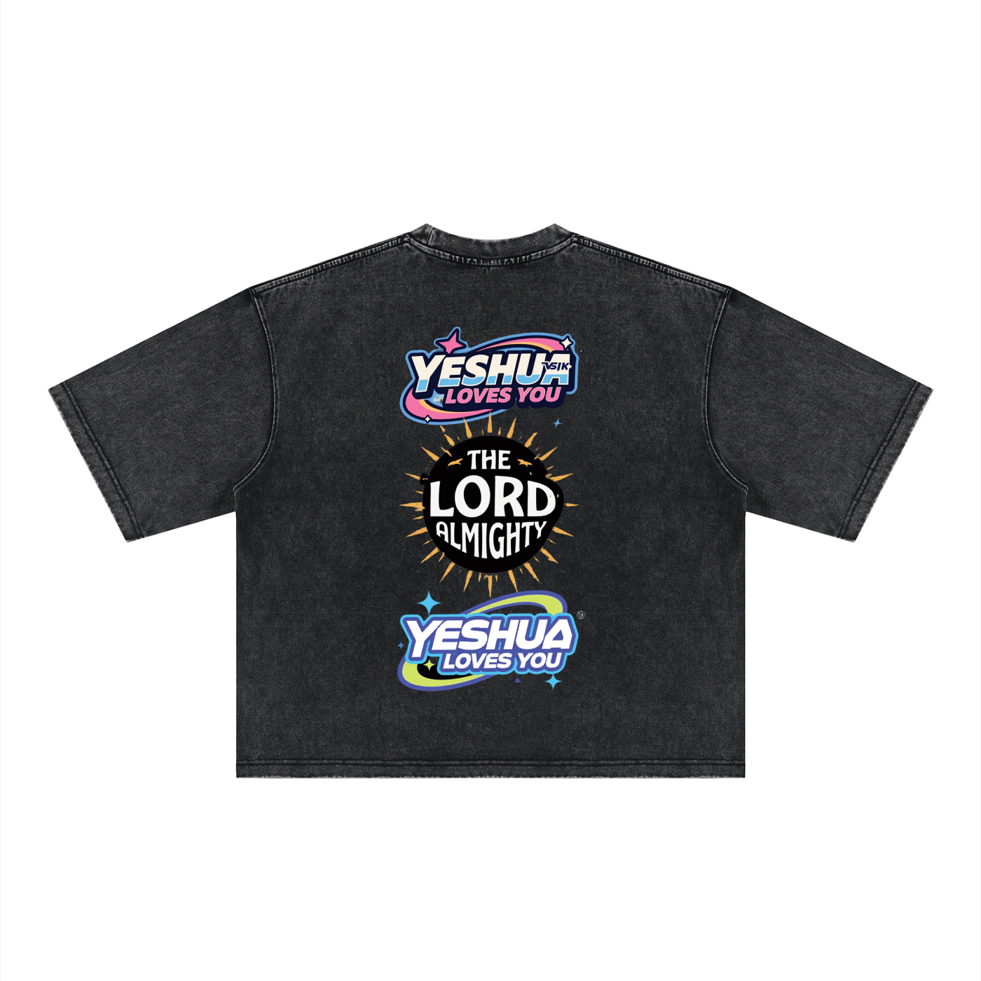 YESHUA: BOY/GIRL Heavyweight Mineral Wash Boxy T-Shirt
