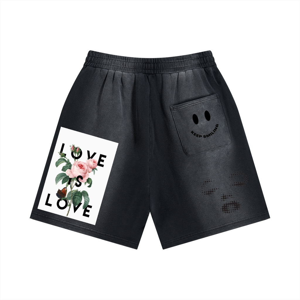 Sun Fade Distressed Shorts