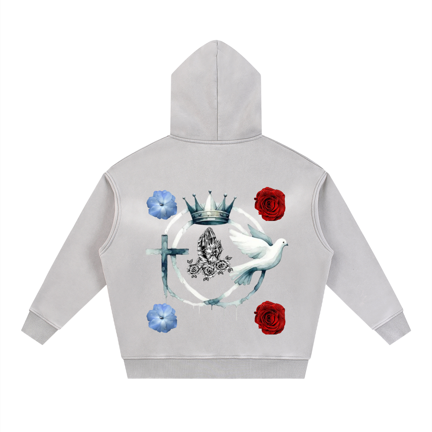 Sunfade Two-way Zipper Boxy Fleece Hoodie