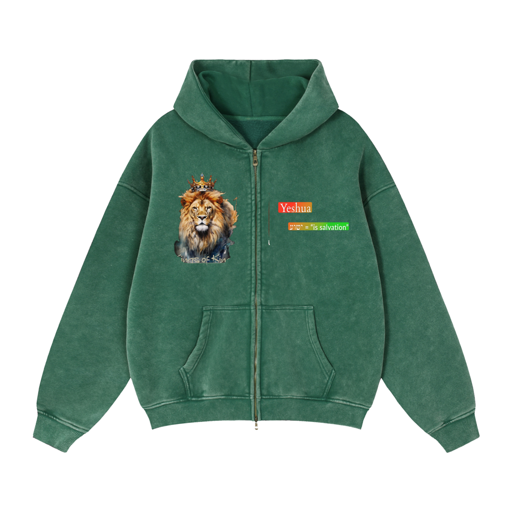Zip-Through Boxy Fleece Hoodie
