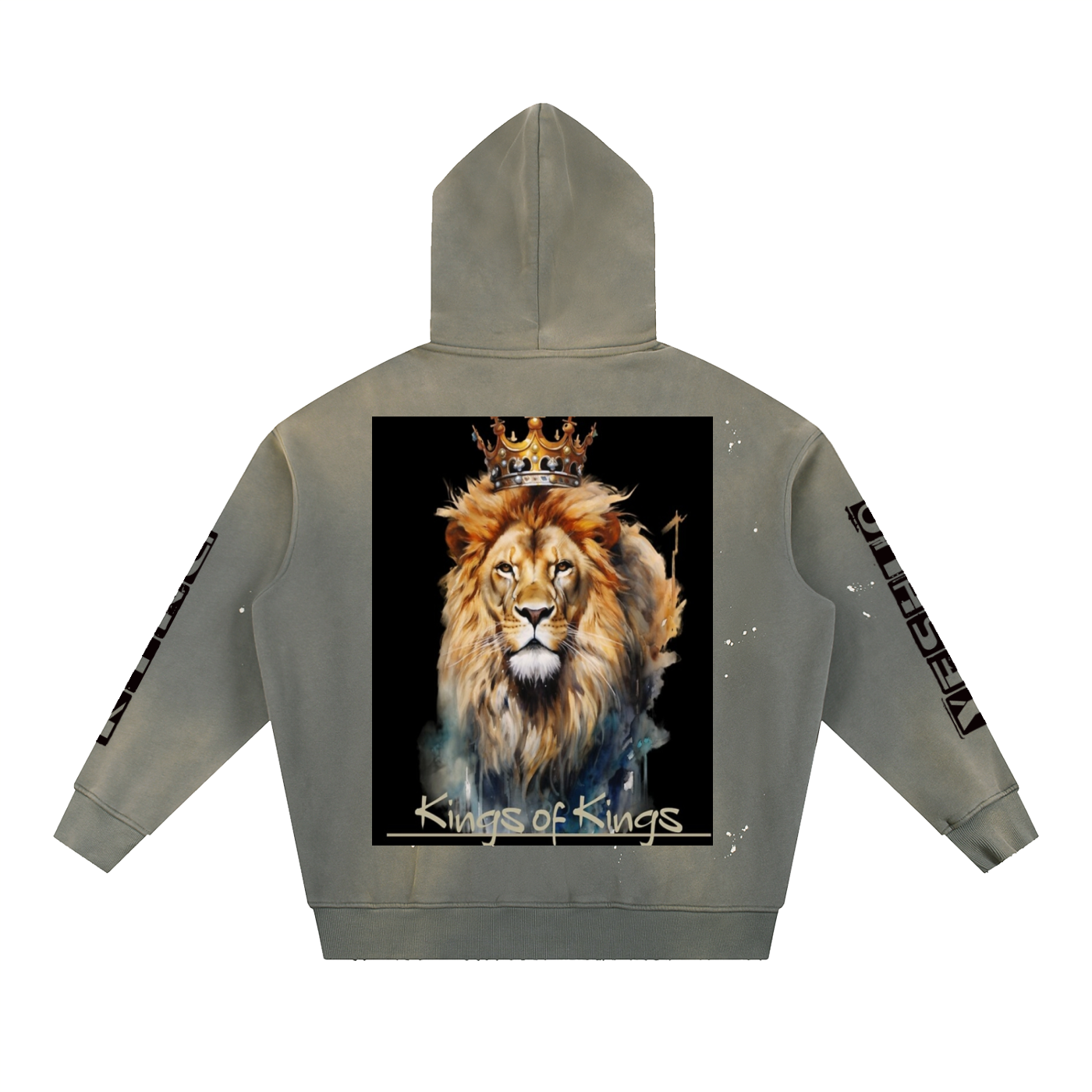 Vintage Washed Frayed Fleece Hoodie